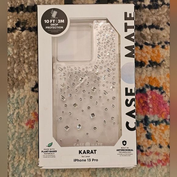 case mate karat phone protector for IPhone 13 pro clear with rhinestones - Picture 1 of 2